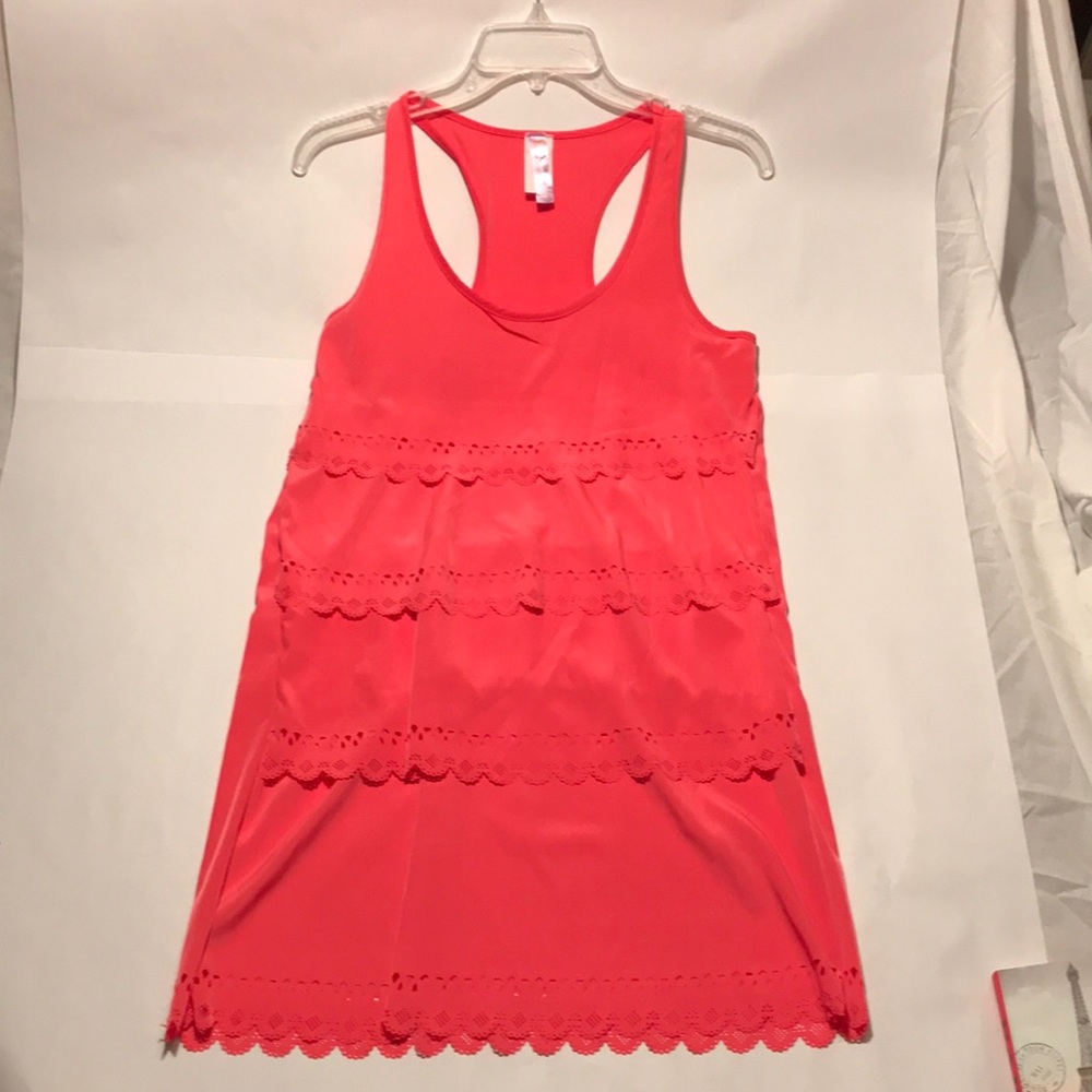 Coral-Colored Mid-length Summer Dress